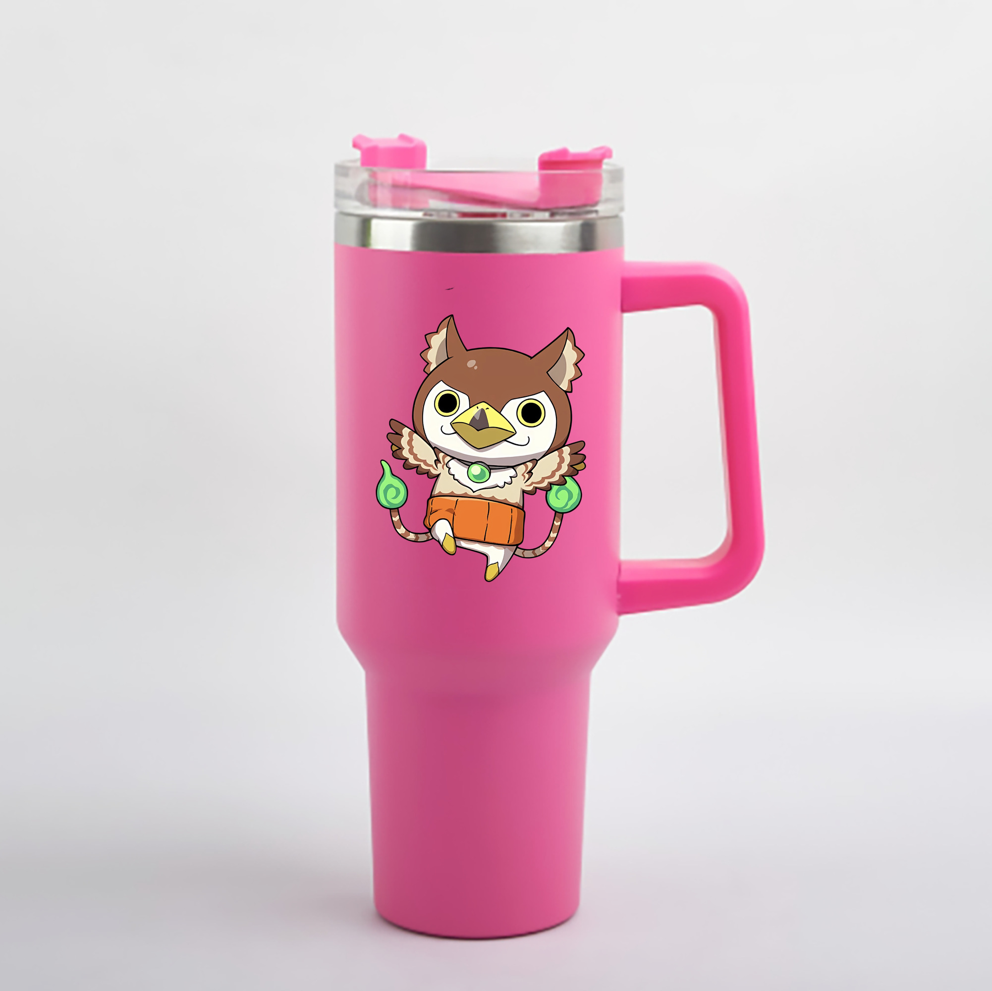 （画像用） 妖怪ウォッチ Yo-kai Watch 1200mL車用タンブラー - クリスタルステッカー（プラスチックストロー付き）
